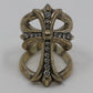 Chrome Hearts Silver Infinity Ring with Pave Diamonds Size 10 | AVNTGRDNY NYC