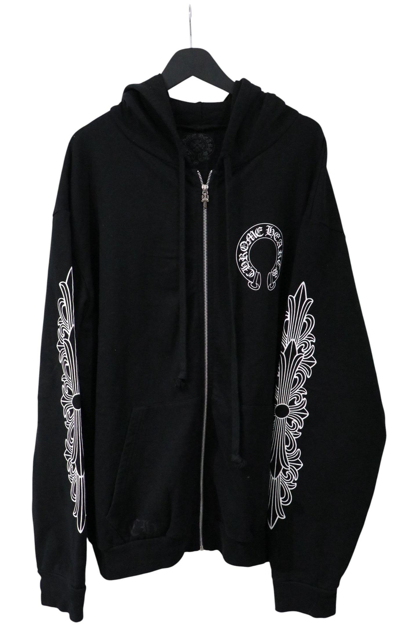 Chrome Hearts Floral Zip-Up Hoodie Black Size XXL| AVNTGRDNY NYC