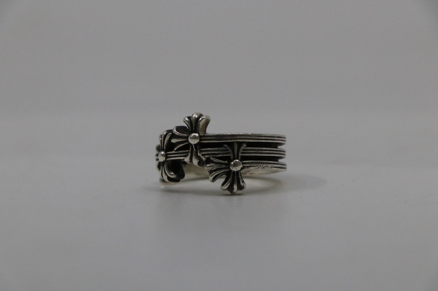 Chrome Hearts Triple Cross Ring Size 8.5