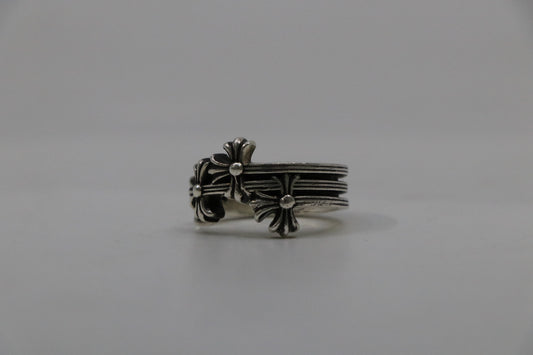 Chrome Hearts Triple Cross Ring Size 8.5