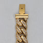 Chrome Hearts 22K Gold Cuban Link Bracelet with Pavé Diamonds | AVNTGRDNY NYC