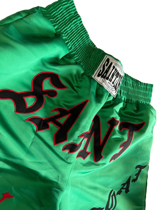 Saint Michael Boxing Shorts Green