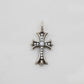 Chrome Hearts Tiny Fat Cross Pendant Pave Diamonds Sterling Silver | AVNTGRDNY NYC