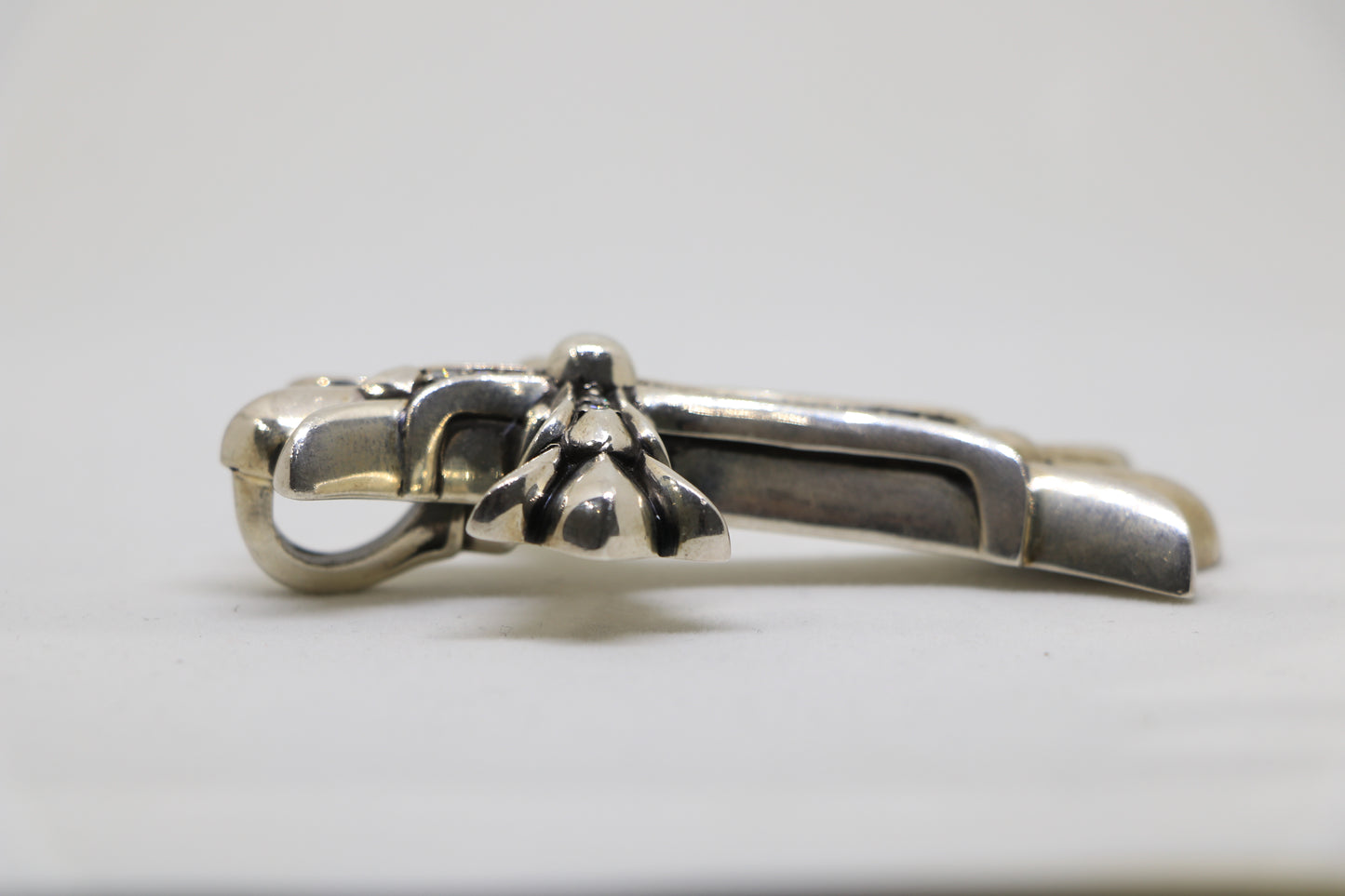 Chrome Hearts Large Double Cross Pendant Silver with Diamonds | AVNTGRDNY NYC