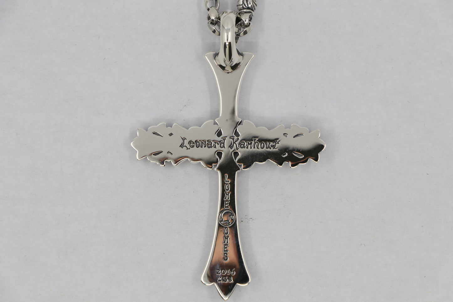Lone Ones Chrome Cross Medium Sterling Silver Pendant New | AVNTGRDNY NYC