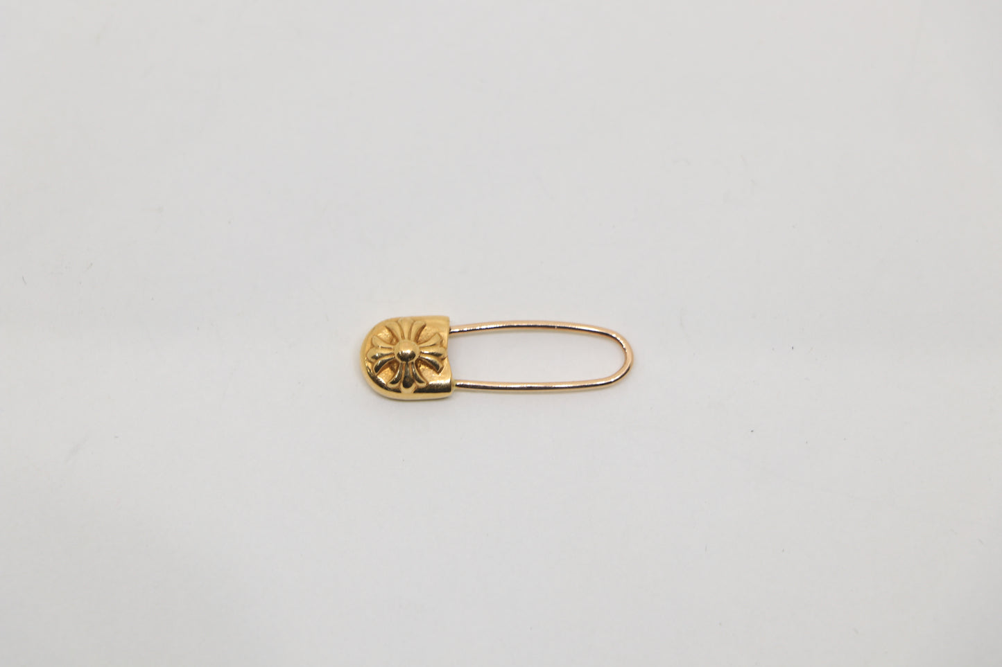 Chrome Hearts 22K Gold Safety Pin Earring | Solid Gold | AVNTGRDNY NYC