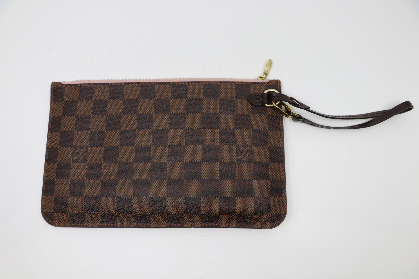 Louis Vuitton Neverfull MM Damier Ebene Rose Ballerine Bag