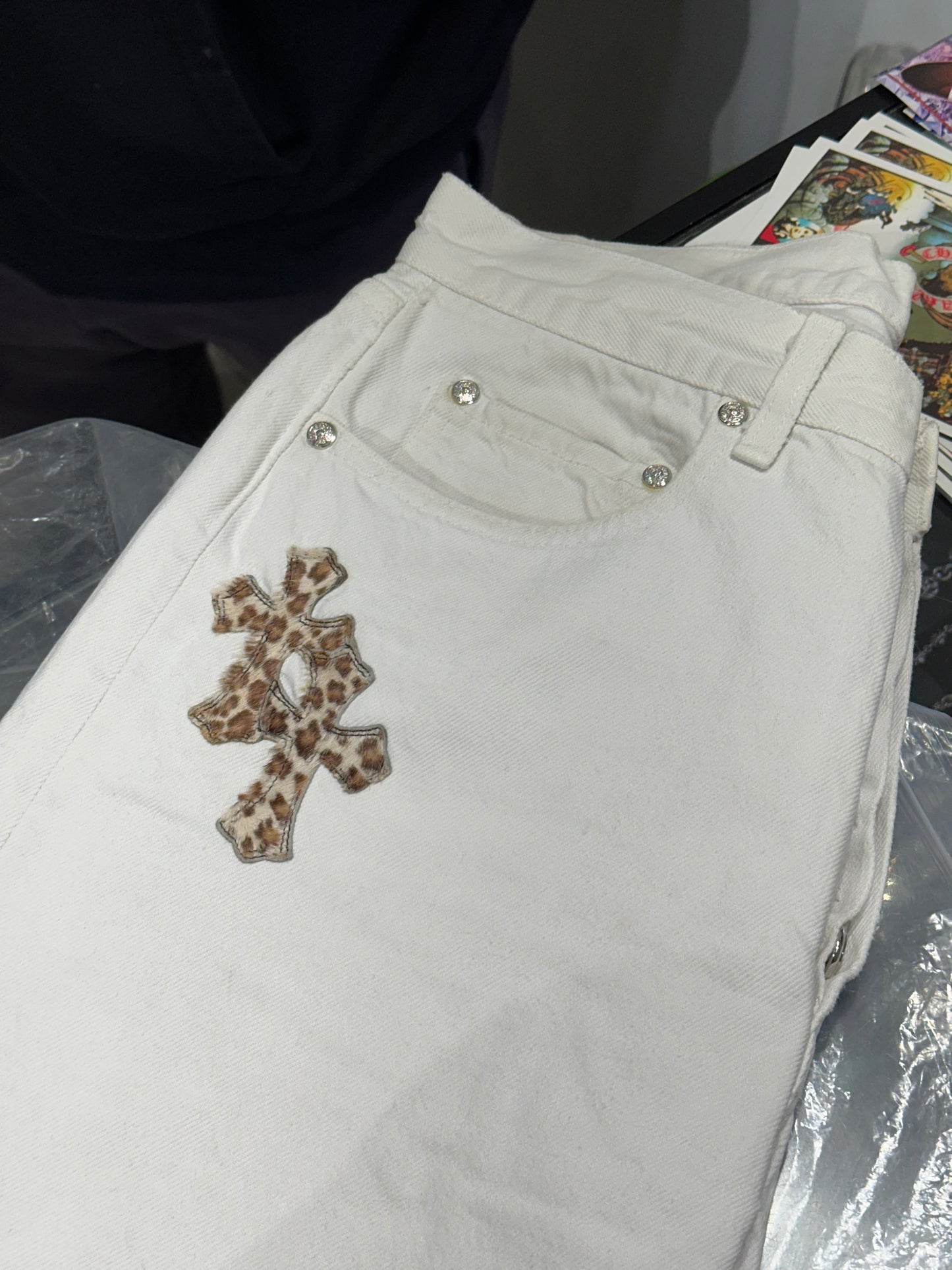 Chrome Hearts Leopard Patch Jeans Size 30