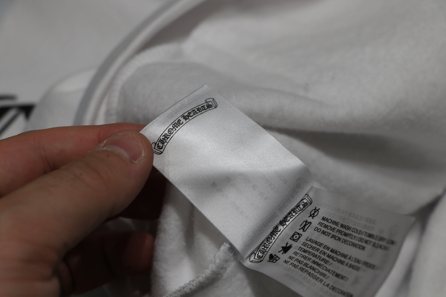 Chrome Hearts Scroll Logo Hoodie White & Black Size L New | AVNTGRDNY NYC