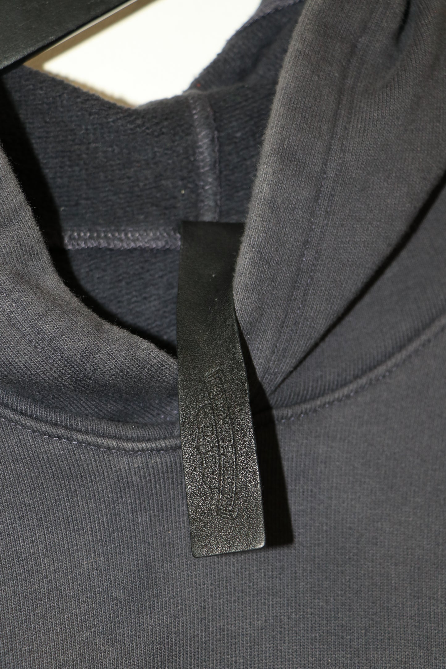 Chrome Hearts Paper Jam Hoodie Navy XL Cotton Leather Cross Patch | AVNTGRDNY NYC