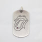 Chrome Hearts Rolling Stones Dog Tag Pendant with Ruby Sterling Silver | AVNTGRDNY NYC