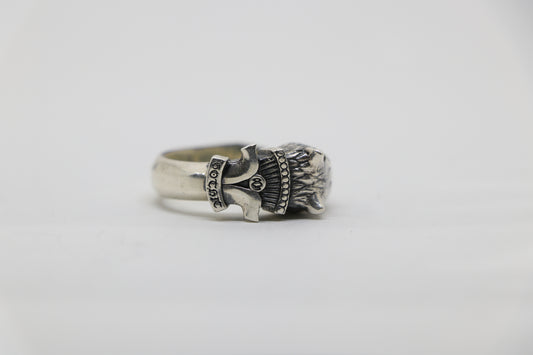 Yohji Yamamoto Silver Gothic Face Ring Size 8.5 | AVNTGRDNY NYC