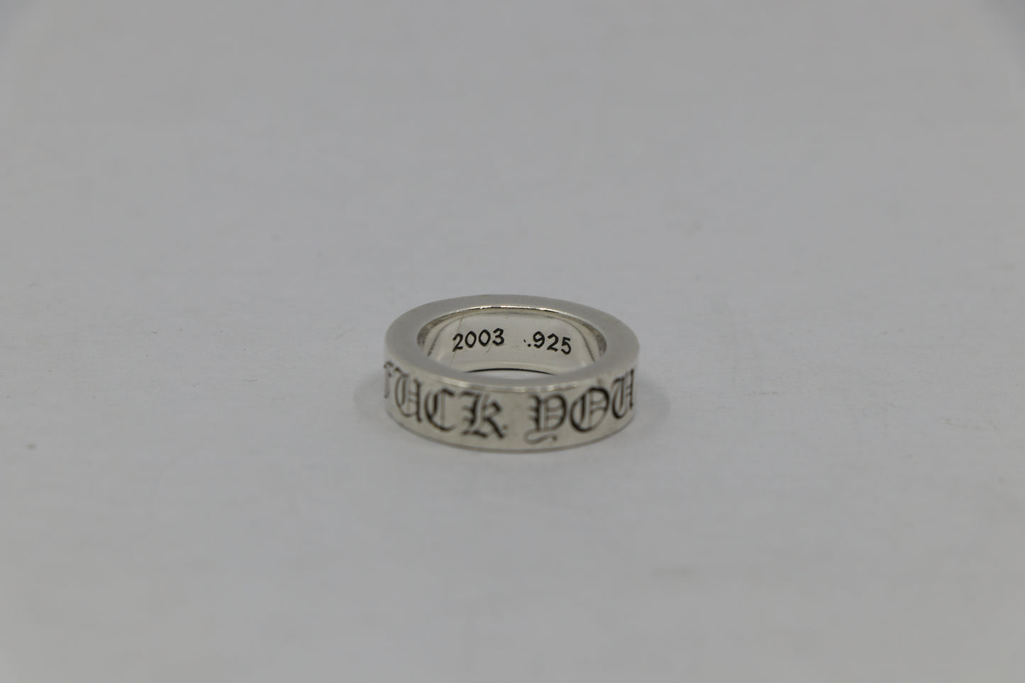 Chrome Hearts Fuck You 6MM Spacer Ring Size 4.5| AVNTGRDNY NYC