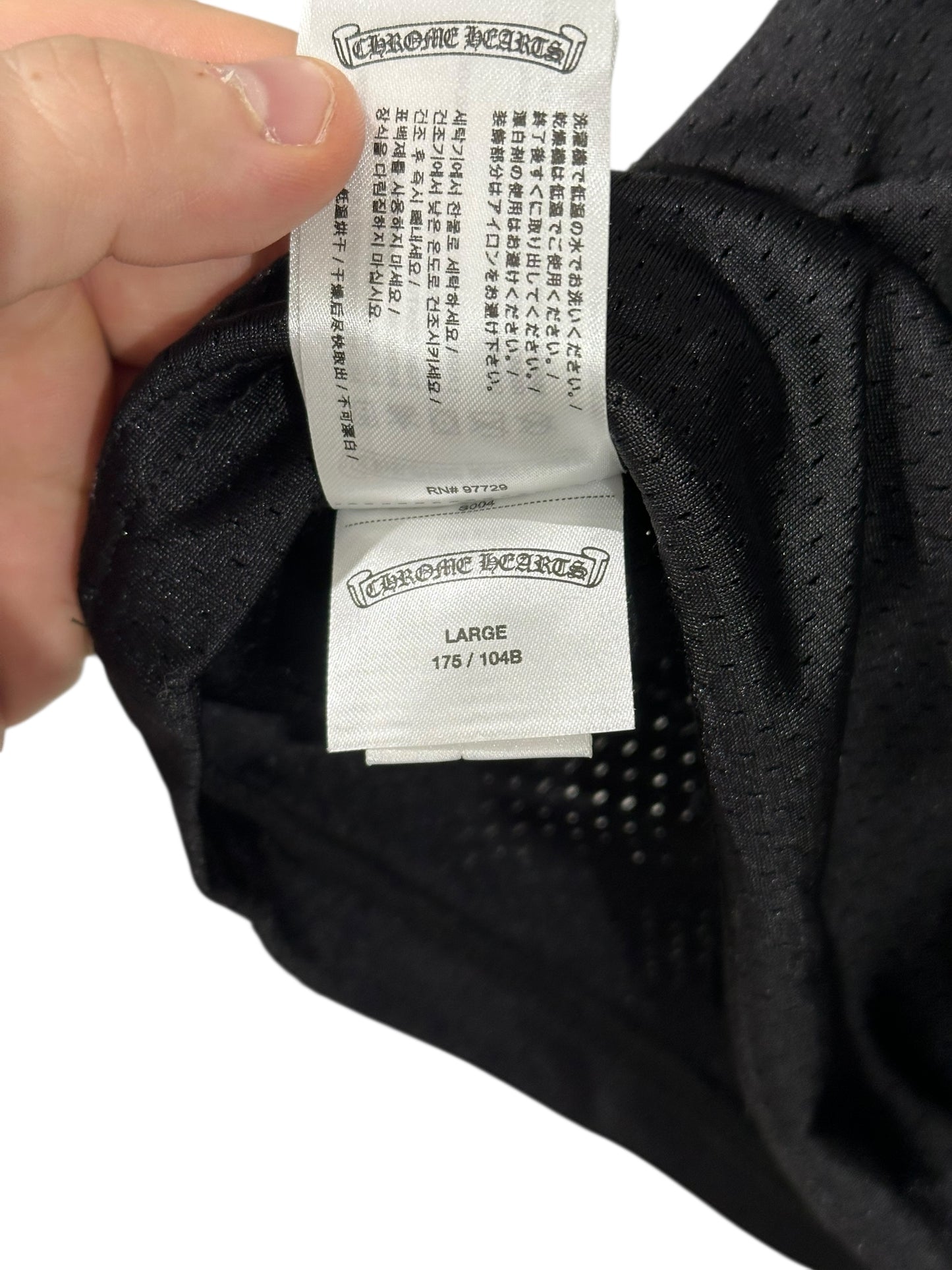 Chrome Hearts Stadium Mesh Jersey Black Size L