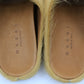 Marni Fussbett Long Hair Calfskin Sabot In Soft Beige Size 38