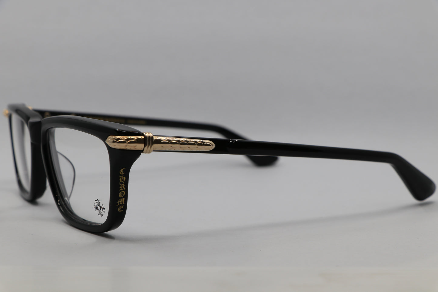 Chrome Hearts Little Dinger Glasses Gloss Black 18K Gold Plated Hardware New | AVNTGRDNY NYC