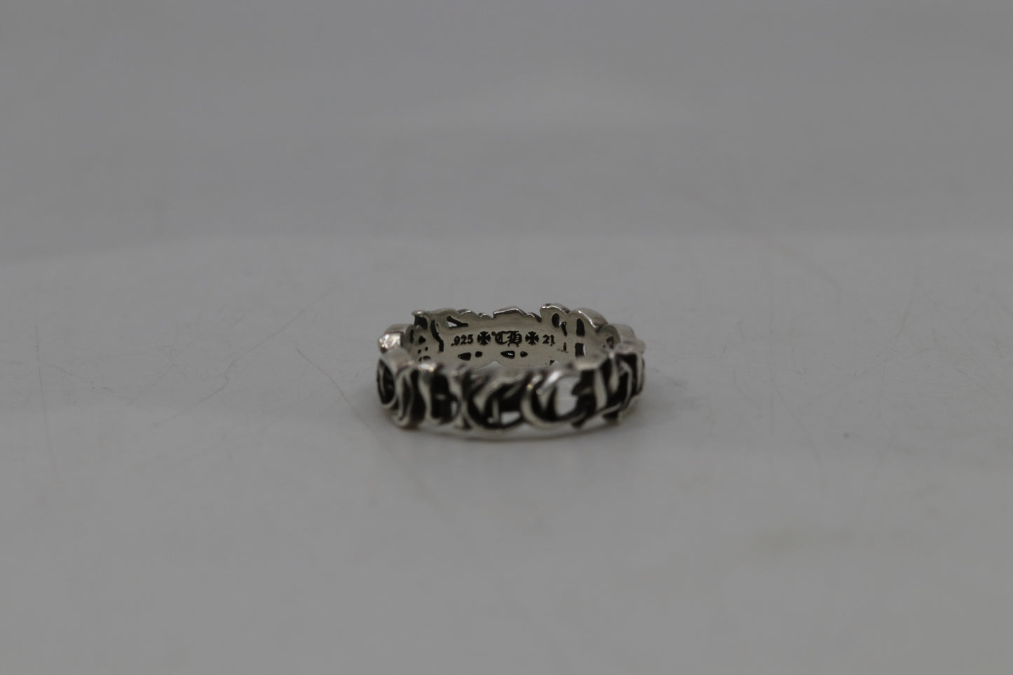 Chrome Hearts Spellout Ring “Chrome” Size 12