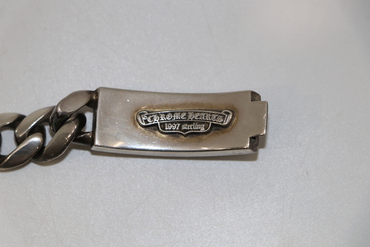 Chrome Hearts Ruby Floral ID Classic Link Bracelet 10 Links