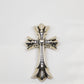 Chrome Hearts Large Double Cross Pendant Silver with Diamonds | AVNTGRDNY NYC