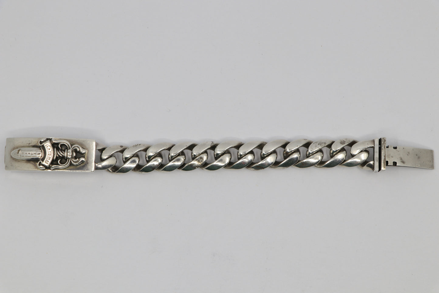 Chrome Hearts Dagger ID Bracelet Classic Link 11 Links 7.5” Sterling Silver| AVNTGRDNY NYC