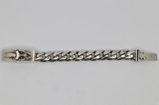 Chrome Hearts Dagger ID Bracelet Classic Link 11 Links 7.5” Sterling Silver| AVNTGRDNY NYC