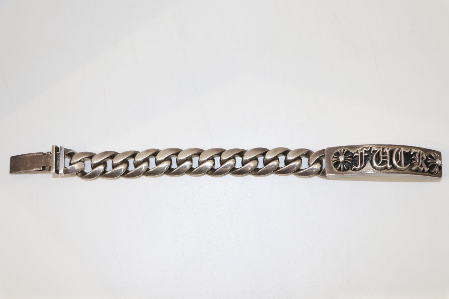 Chrome Hearts Fuck ID Bracelet 8” .925 Sterling Silver | AVNTGRDNY NYC