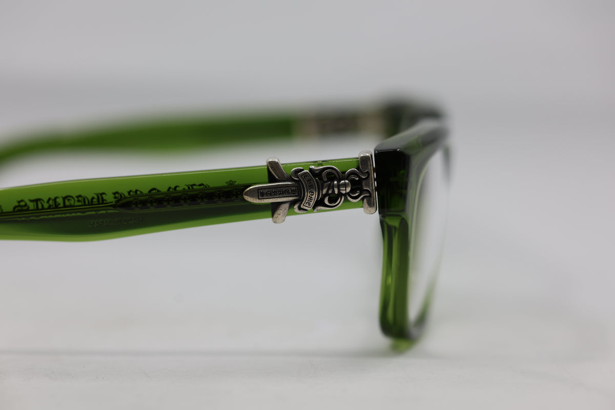 Chrome Hearts Vagillionaire Glasses Green New with Case & Cloth | AVNTGRDNY NYC