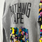 Bape MULTI CAMO NYC LOGO SHARK FULL ZIP HOODIE Sz M