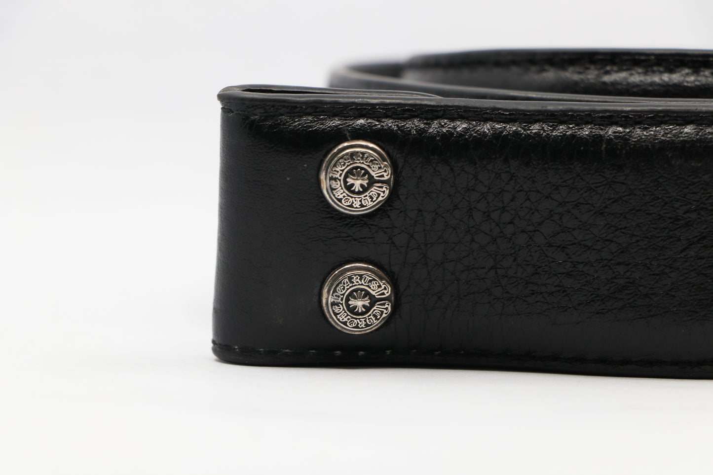 Chrome Hearts Pyramid Studded Leather Belt Strap Size 36 Black Silver | AVNTGRDNY NYC