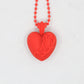 Chrome Hearts Silichrome Heart Red with Red Ball Chain | AVNTGRDNY NYC