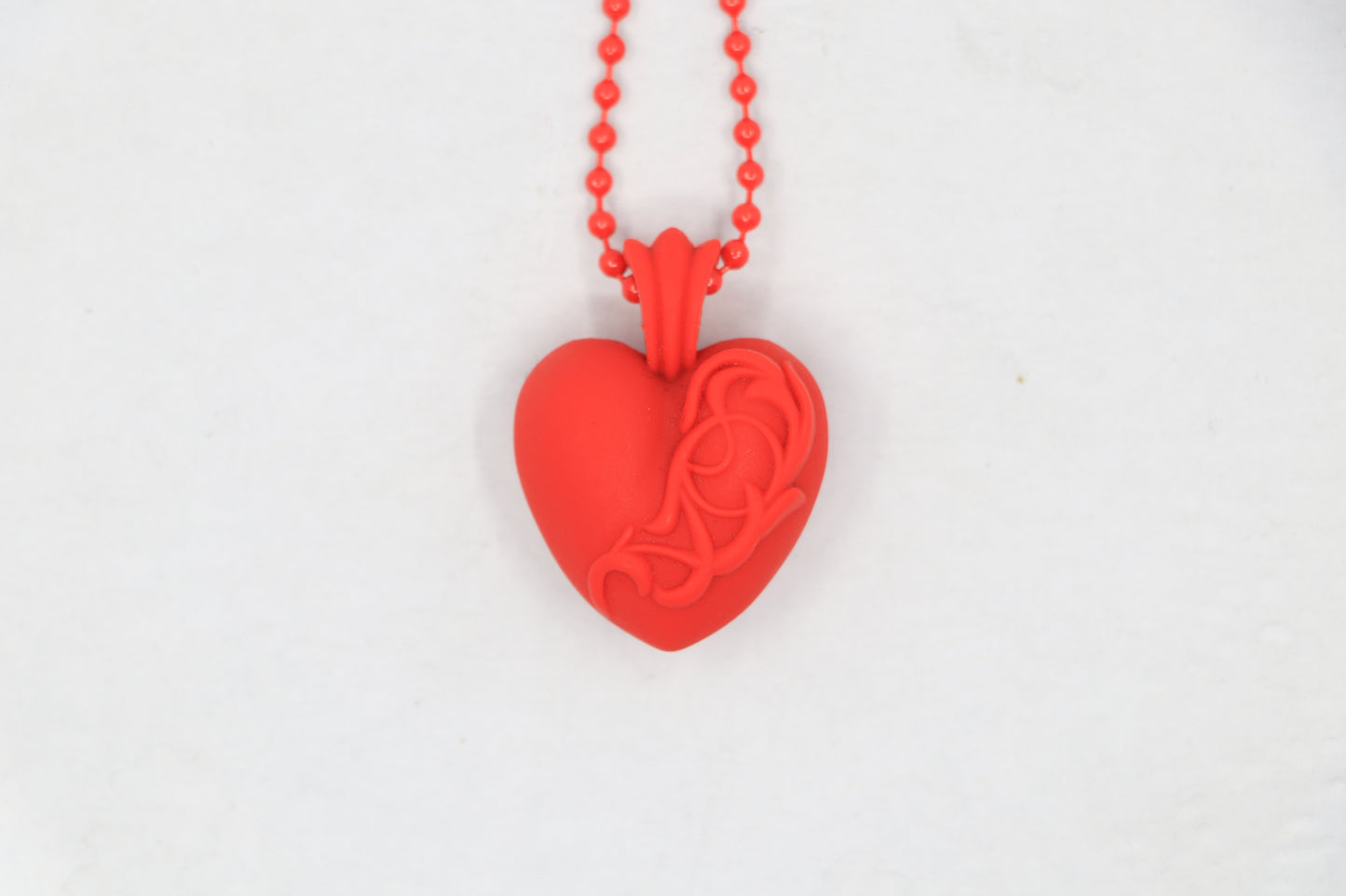 Chrome Hearts Silichrome Heart Red with Red Ball Chain | AVNTGRDNY NYC