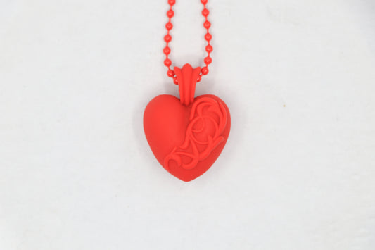 Chrome Hearts Silichrome Heart Red with Red Ball Chain | AVNTGRDNY NYC