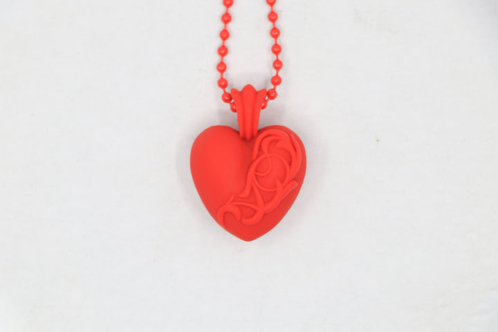 Chrome Hearts Silichrome Heart Red with Red Ball Chain | AVNTGRDNY NYC
