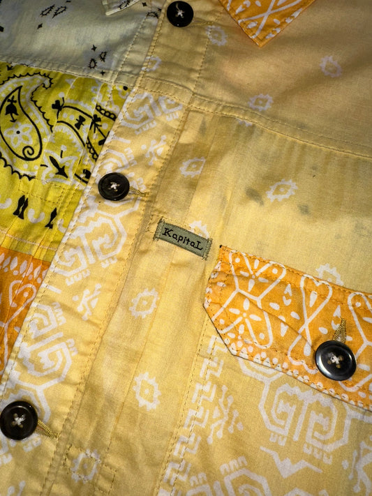 Kapital Gauze Bandana Patchwork Jacket Yellow