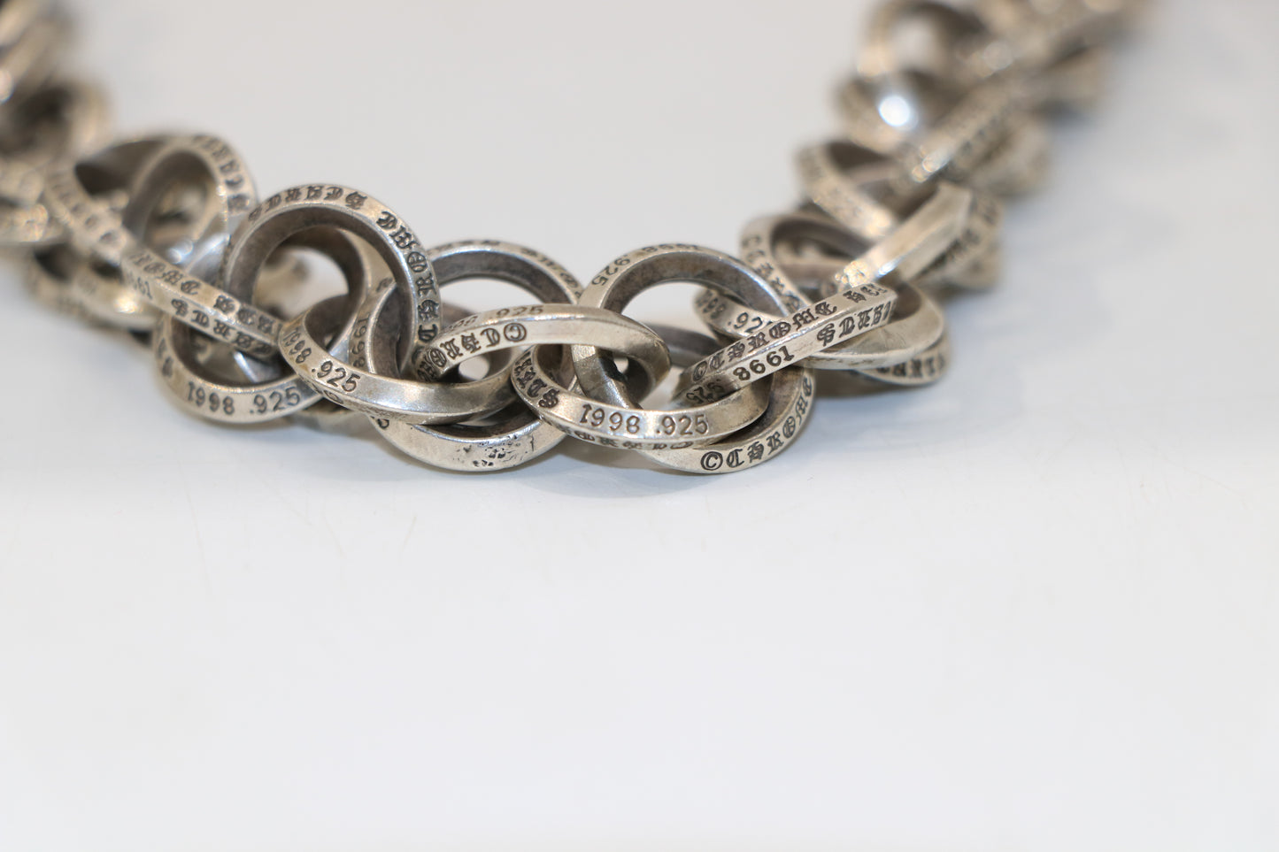 Chrome Hearts Double B Ring Necklace 22” Sterling Silver | AVNTGRDNY NYC
