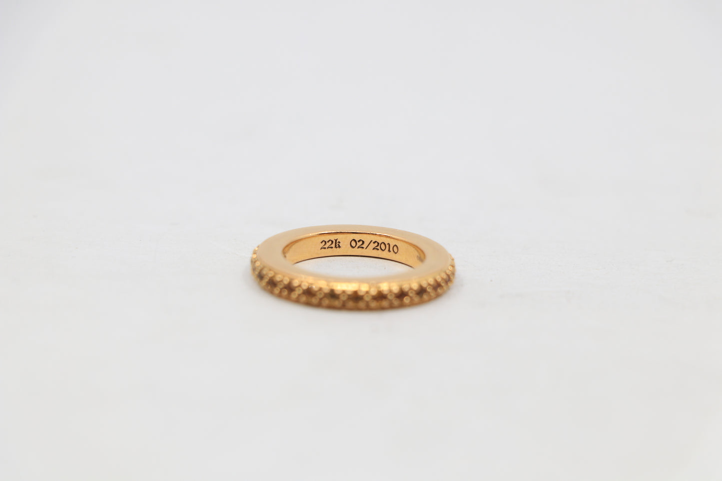 Chrome Hearts True Fucking Punk Ring Size 5.5 22K Gold with Yellow Sapphire| AVNTGRDNY NYC