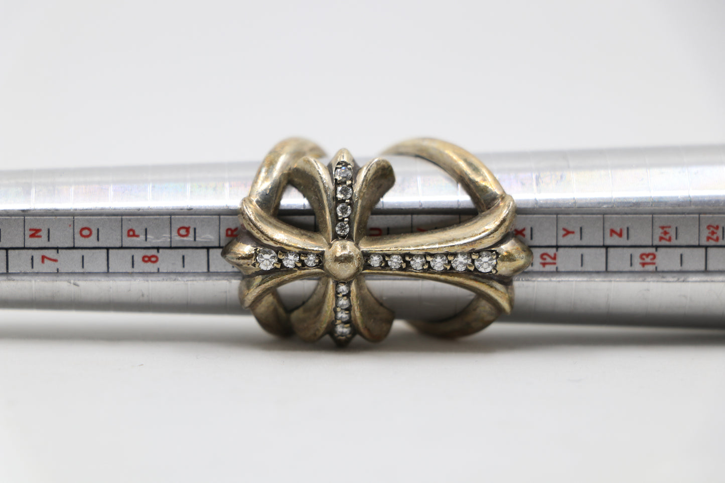Chrome Hearts Silver Infinity Ring with Pave Diamonds Size 10 | AVNTGRDNY NYC