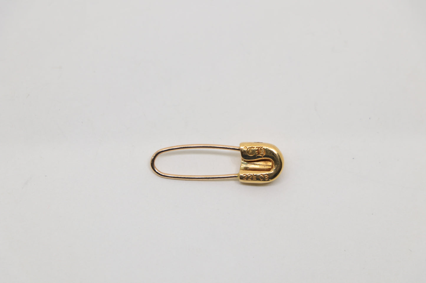 Chrome Hearts 22K Gold Safety Pin Earring | Solid Gold | AVNTGRDNY NYC
