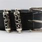 Chrome Hearts Double Roller Belt Black Leather Size 36| AVNTGRDNY NYC