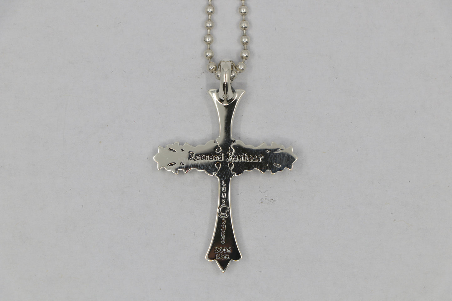 Lone Ones Chrome Cross Small Sterling Silver Pendant New | AVNTGRDNY NYC