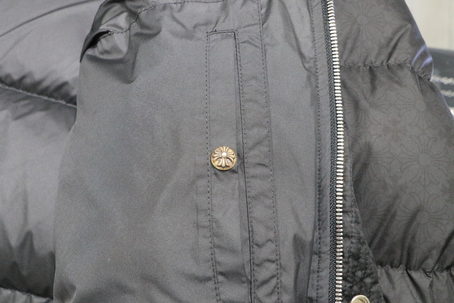 Chrome Hearts Stiff Monogram Puffer Jacket Black Size XL| AVNTGRDNY NYC