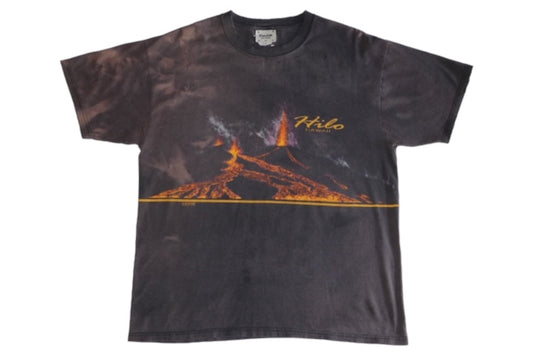 Fraction Los Angeles 1/1 Vintage 1989 Oneita San Segal Hawaii Volcano Wrap Around Tee Size XL