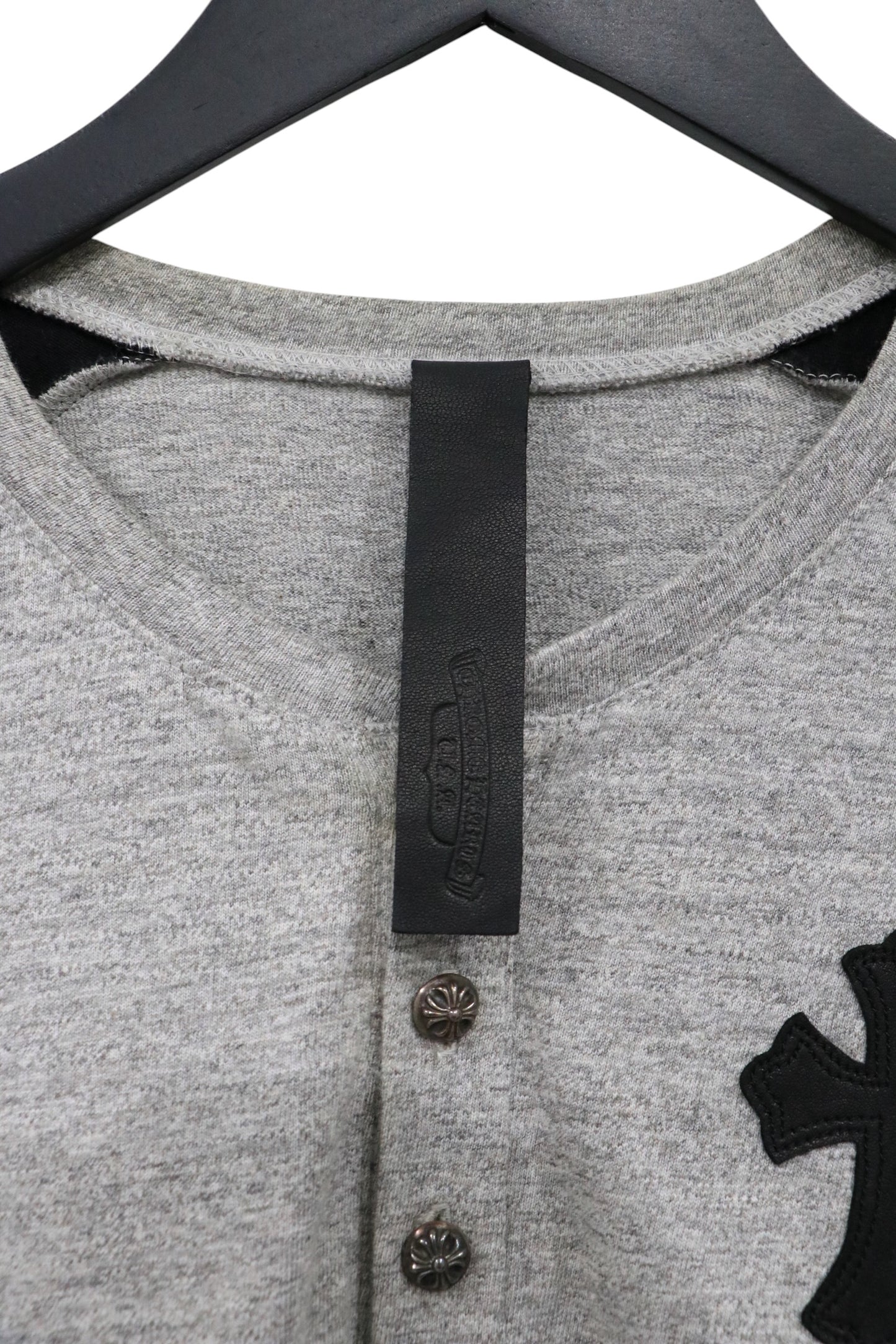 Chrome Hearts Leather Patch Henley Size L| AVNTGRDNY NYC