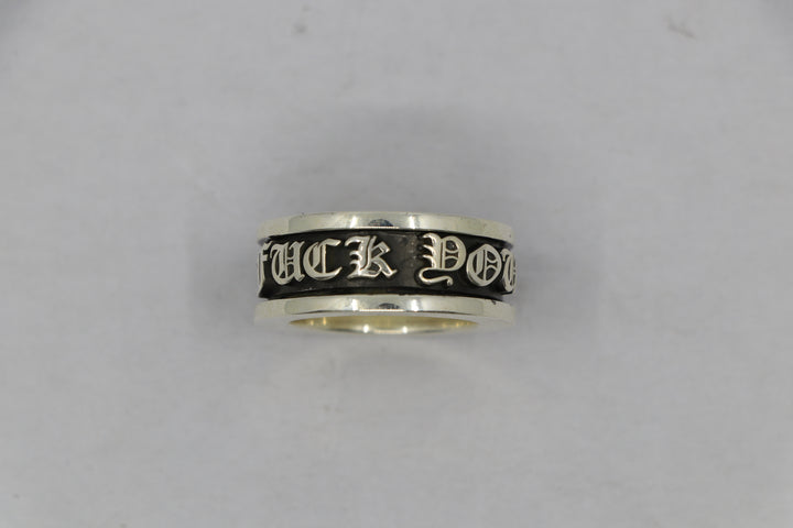 Chrome Hearts FU Spinner Ring Size 11 Sterling Silver| AVNTGRDNY NYC