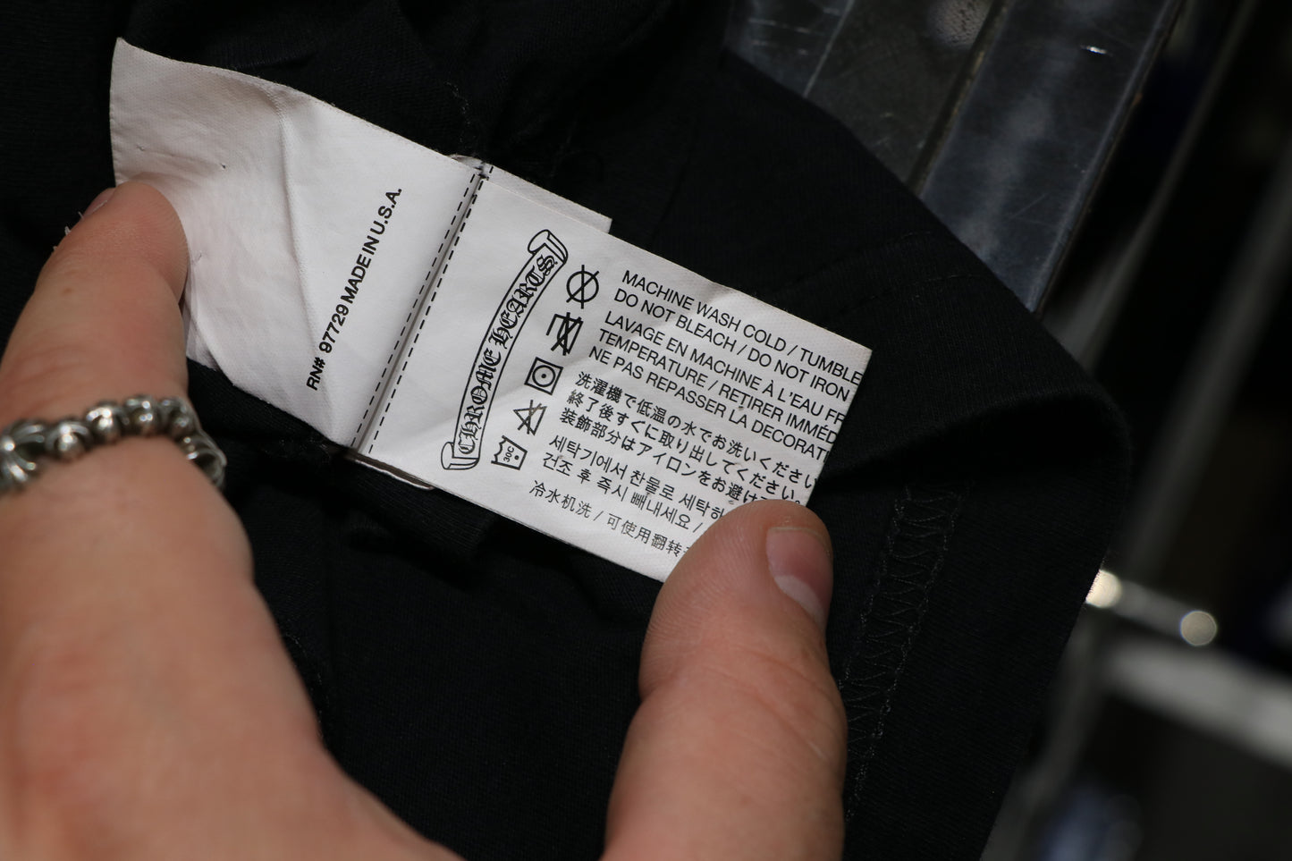 Chrome Hearts Horseshoe Pocket T-Shirt Black/White Size XXL| AVNTGRDNY NYC