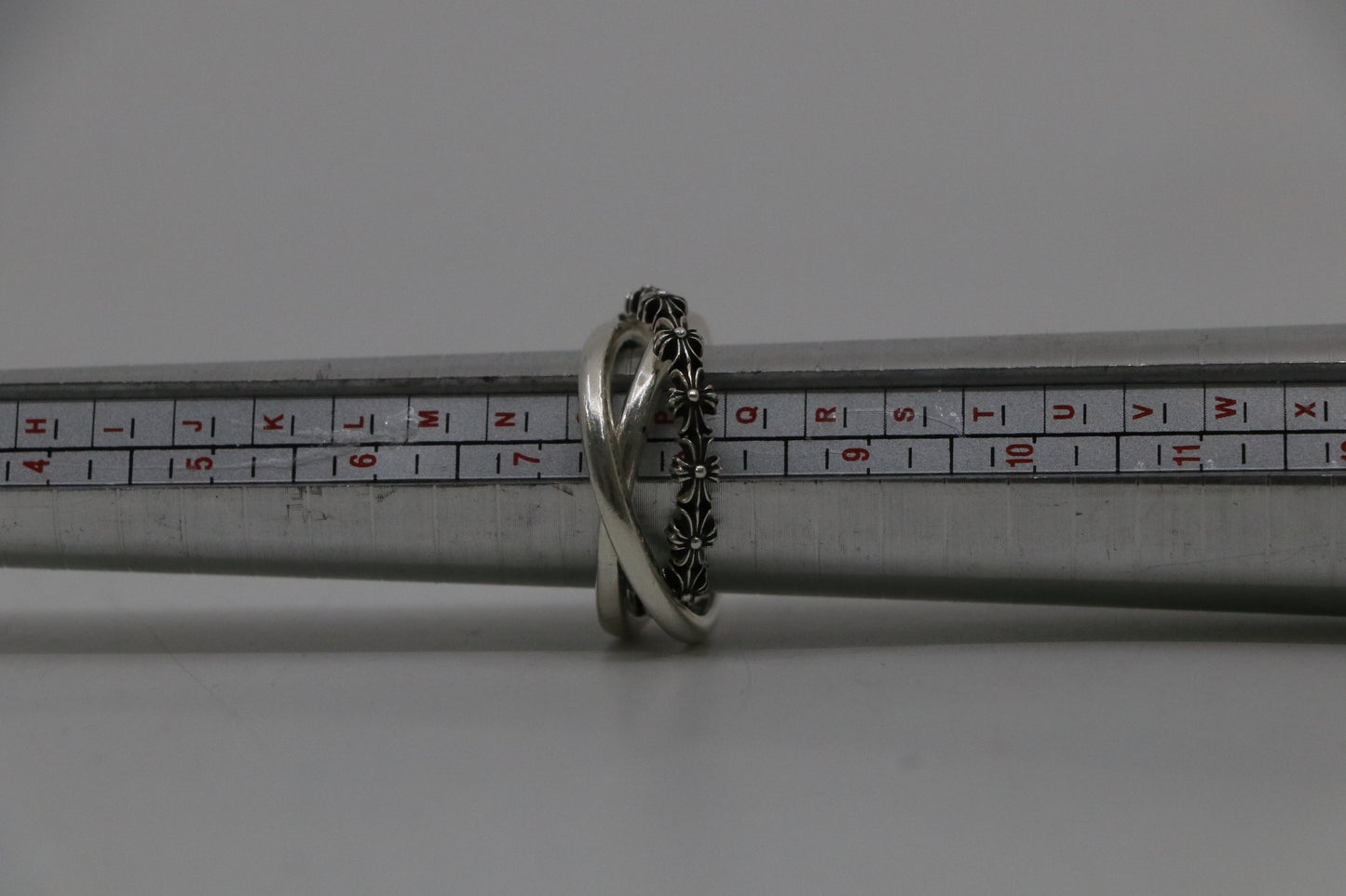 Chrome Hearts Tiny E CH Plus Band Triple Size 8