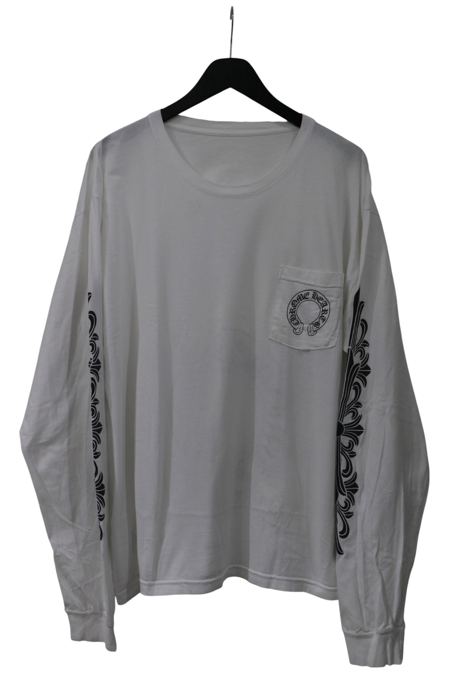 Chrome Hearts Floral Horseshoe Long Sleeve T-Shirt White/Black Size XXL| AVNTGRDNY NYC