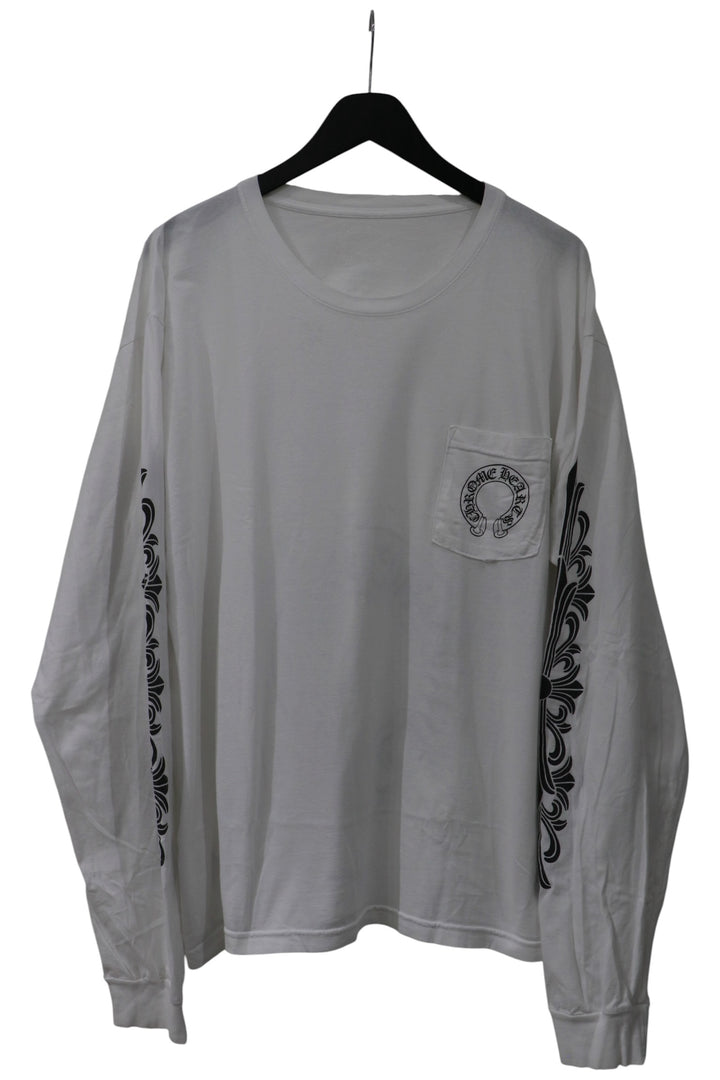Chrome Hearts Floral Horseshoe Long Sleeve T-Shirt White/Black Size XXL| AVNTGRDNY NYC