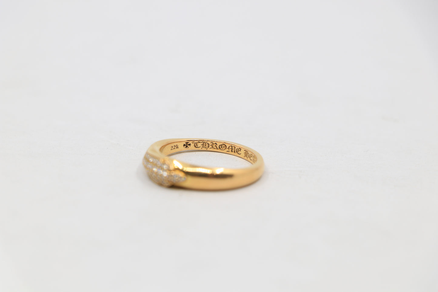 Chrome Hearts 22K Baby Fleur Ring Pavé Diamonds Size 8.5| AVNTGRDNY NYC