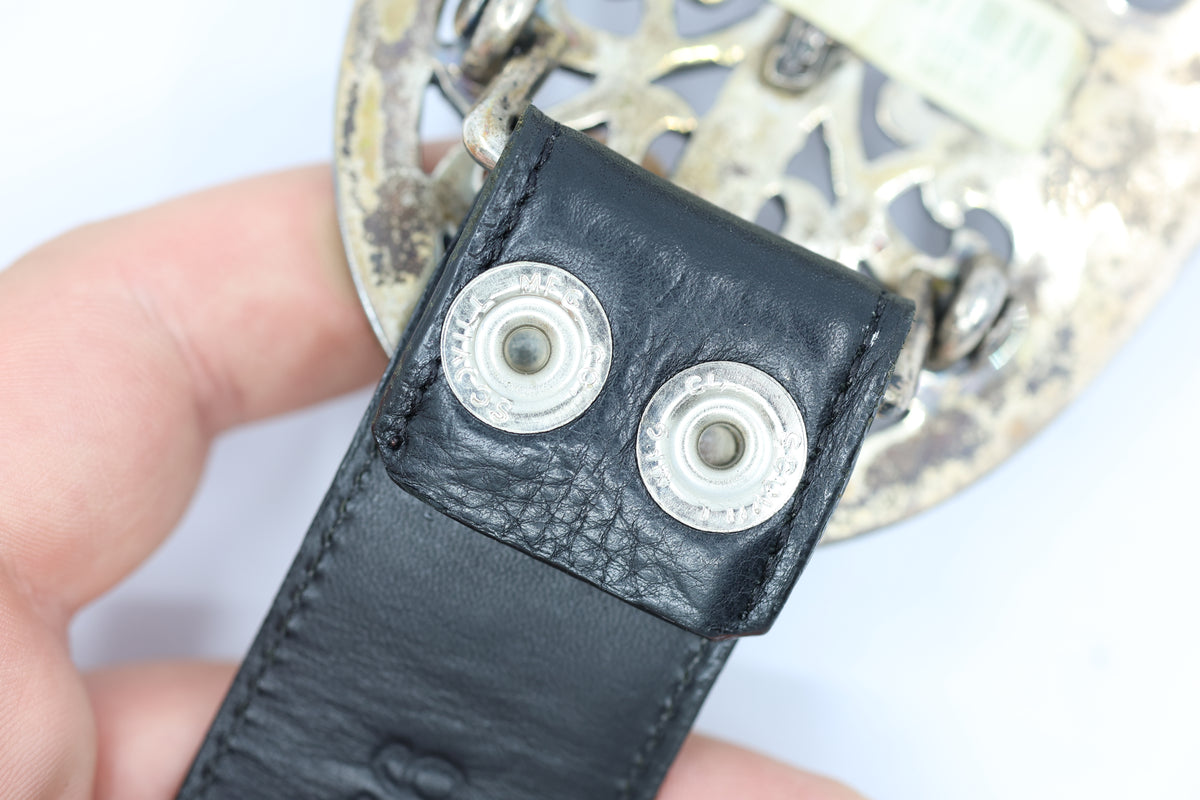 Chrome Hearts XXL Oval Buckle Double Stack Studded Belt Size 36 | AVNTGRDNY NYC